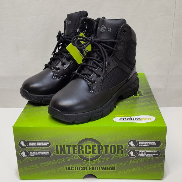Interceptor Litefast Tactical Boots Womens Size 7 Zippered 6" Shaft Soft Toe NIB - Picture 2 of 9